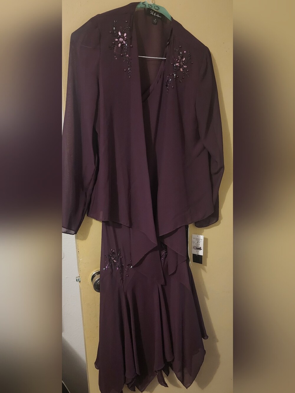 2pc Purple Dress Set